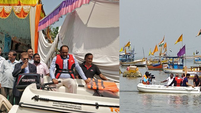 Demo of PE Motor Boat for Mumbai Fishermen