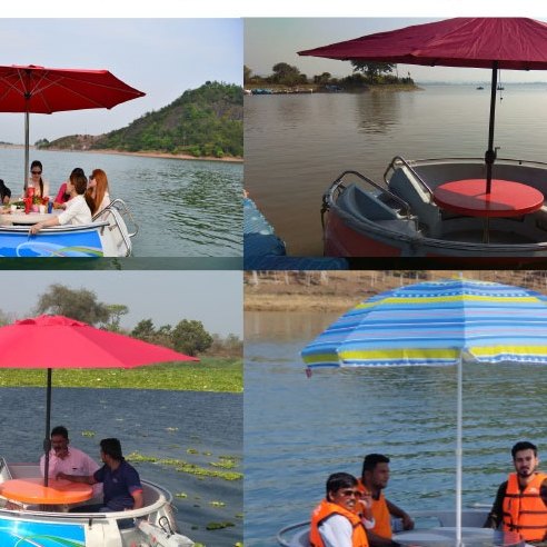 Center Umbrella Donut Boat