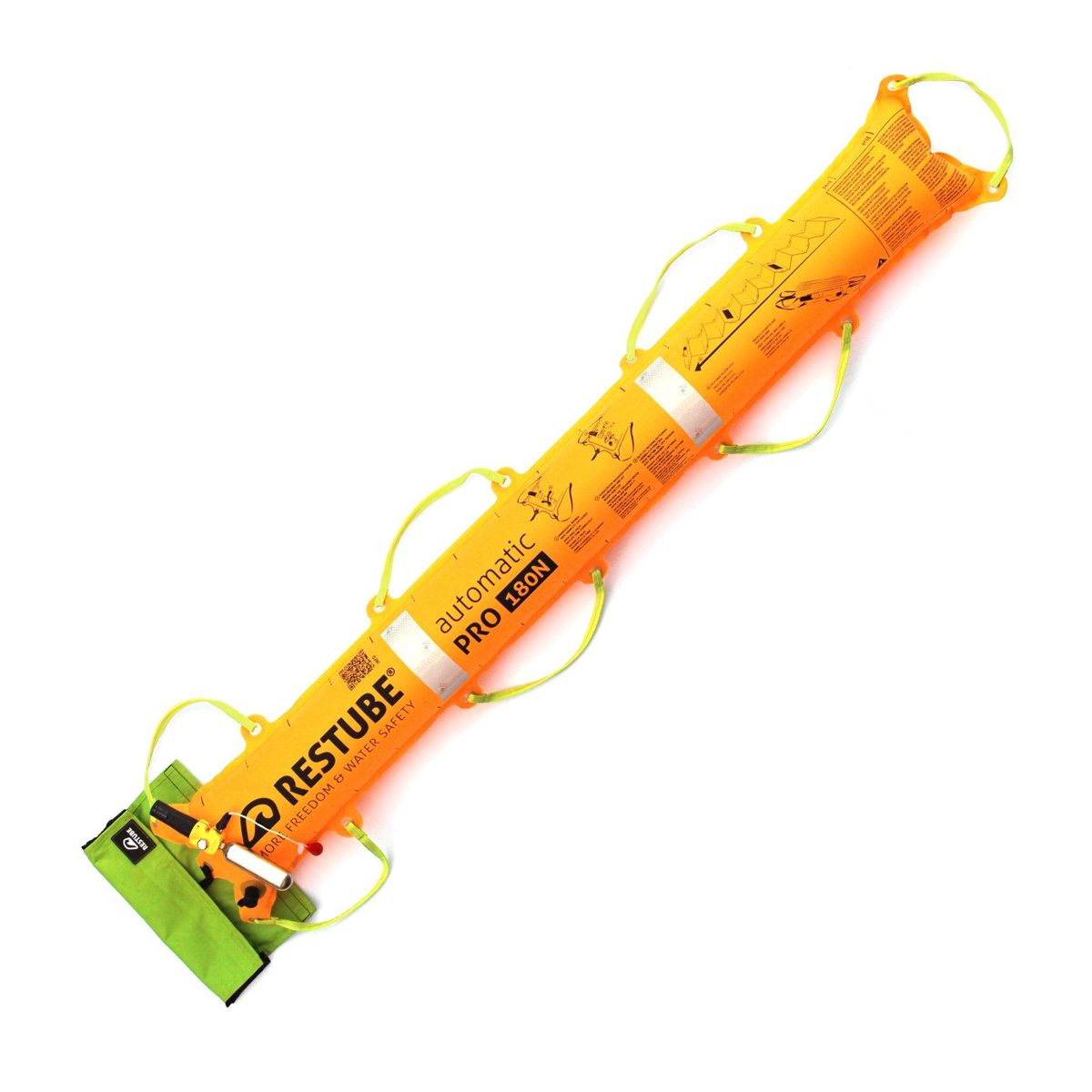 Restube Automatic Pro 180N inflated with grab loops