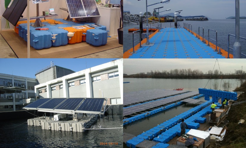 Floating Solar Panel Support Jetty